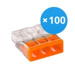 Voordeelpak 100x Wago 2273-203 Lasklem Compact | 3 Kabel Aansluiting - Lasklem Voordeelpak 100x Wago 2273-203 Lasklem Compact | 3 Kabel Aansluiting - Lasklem