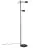 Nordlux Clyde Vloer Lamp Metaal Zwart 8W 350lm - 827 Zeer Warm Wit | 3-Staps Dimbaar