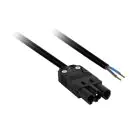 Power Cable EPCOM/3 2x1mm 0.5m Male Black Ultrasonic